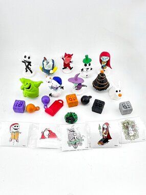 2025 Advent Calendar Disney Nightmare Before Christmas Figures & Stickers No Box